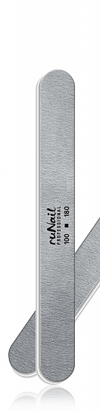 Профессиональная пилка для искусственных ногтей (серая, закругленная, 100/180) №0233★salonmed.ru
